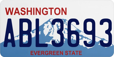 WA license plate ABL3693