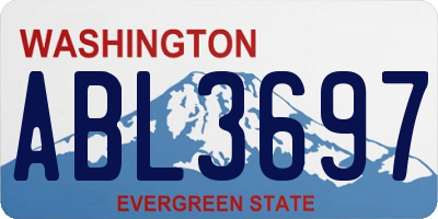 WA license plate ABL3697