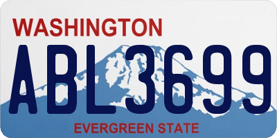 WA license plate ABL3699