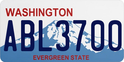 WA license plate ABL3700