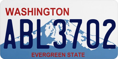 WA license plate ABL3702