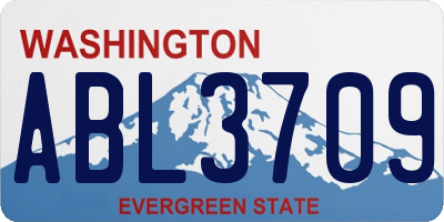 WA license plate ABL3709