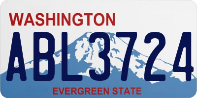 WA license plate ABL3724