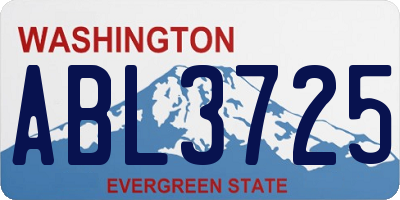 WA license plate ABL3725