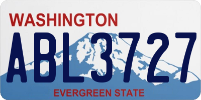 WA license plate ABL3727