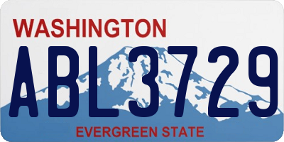 WA license plate ABL3729