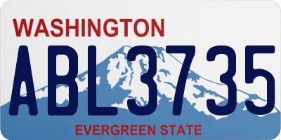 WA license plate ABL3735