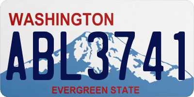 WA license plate ABL3741