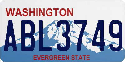 WA license plate ABL3749