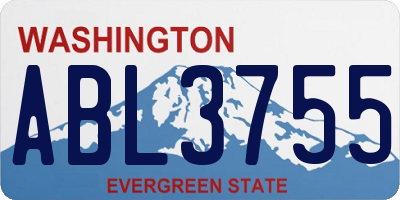 WA license plate ABL3755