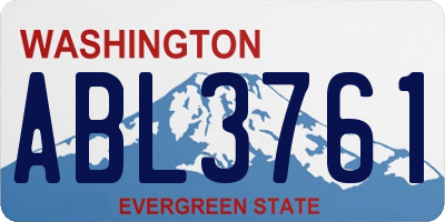 WA license plate ABL3761