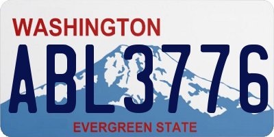 WA license plate ABL3776