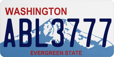 WA license plate ABL3777