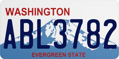 WA license plate ABL3782
