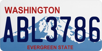 WA license plate ABL3786