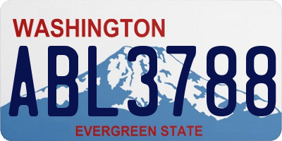 WA license plate ABL3788