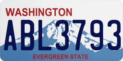 WA license plate ABL3793