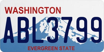 WA license plate ABL3799