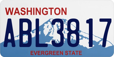 WA license plate ABL3817