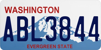 WA license plate ABL3844
