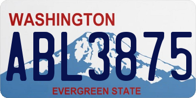 WA license plate ABL3875