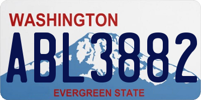 WA license plate ABL3882