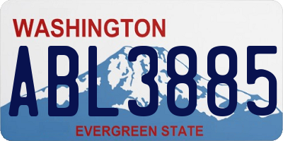 WA license plate ABL3885