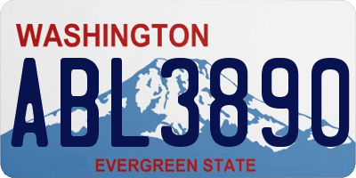WA license plate ABL3890