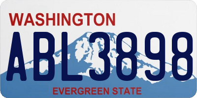 WA license plate ABL3898