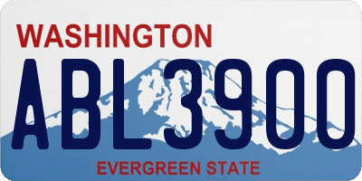 WA license plate ABL3900