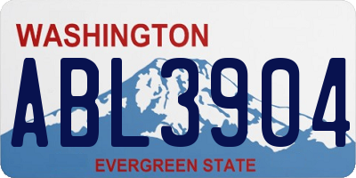 WA license plate ABL3904