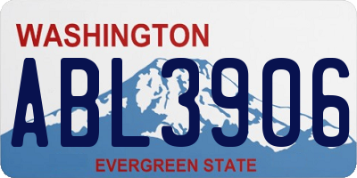 WA license plate ABL3906