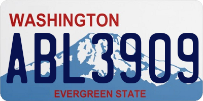 WA license plate ABL3909