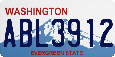 WA license plate ABL3912