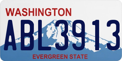WA license plate ABL3913