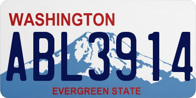 WA license plate ABL3914