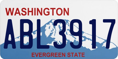 WA license plate ABL3917