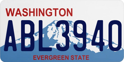 WA license plate ABL3940