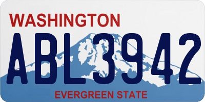 WA license plate ABL3942
