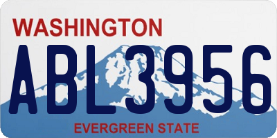 WA license plate ABL3956