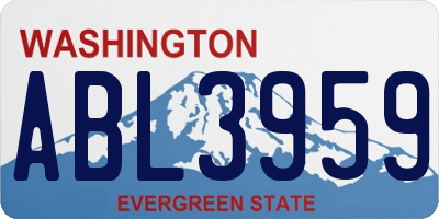 WA license plate ABL3959