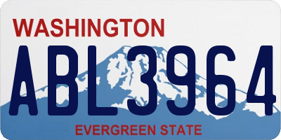 WA license plate ABL3964