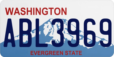 WA license plate ABL3969