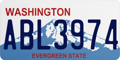 WA license plate ABL3974