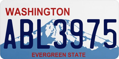 WA license plate ABL3975