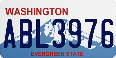 WA license plate ABL3976