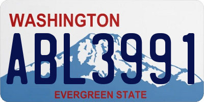 WA license plate ABL3991