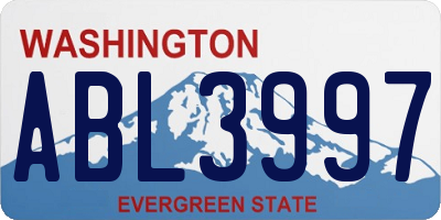 WA license plate ABL3997