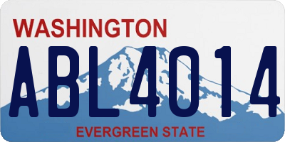 WA license plate ABL4014