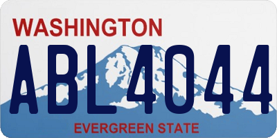 WA license plate ABL4044